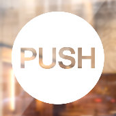 モダンな白のプッシュ＆プルドア ビジネスストア ドア ウィンドウサイン (シート2)