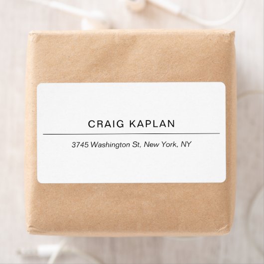 モダンな白のミニマルなプレーンなプロフェッショナルでユニークなデザイン ラベル (インサイチュ)