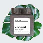 モダンな白のミニマルキャンドル製品ラベル スクエアシール