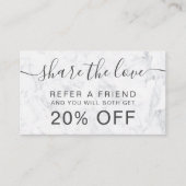 モダンな白人の大理石の毛の化粧のプロフェッショナル 紹介カード (正面)