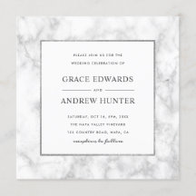 モダンな白大理石の結婚式