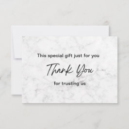モダンな白大理石の美観 サンキューカード