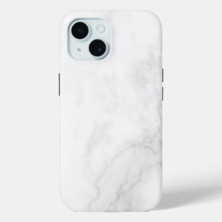 モダンな白大理石 iPhone 15ケース