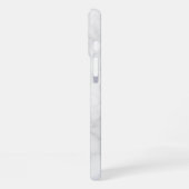 モダンな白大理石 iPhoneケース (左側面)