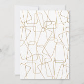 モダンな白金ポップ フィズ クリンク 新年 招待状 (裏面)