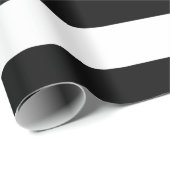 モダンな白黒のストライプパターン ラッピングペーパー (ロールコーナー)