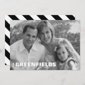 モダンな白黒のホリデー写真カード シーズンカード (正面/裏面)