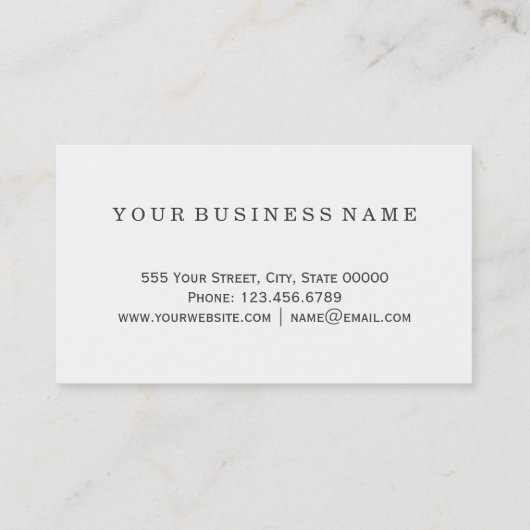 モダンな白黒の抽象芸術の落書きブラシストローク 名刺 (裏面)