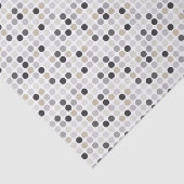 モダンな白黒の水玉模様パターンモノグラム 薄葉紙 (詳細)