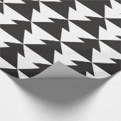 モダンな白黒クリスマスツリー ラッピングペーパー (角)