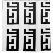 モダンな白黒シャワー・カーテン シャワーカーテン (正面)