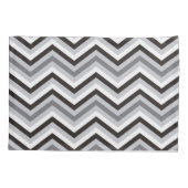 モダンな白黒ジグザグパターン 枕カバー (裏面)