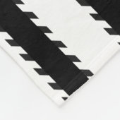 モダンな白黒ストライプの幾何学的なパターン フリースブランケット (角)