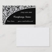 モダンな白黒パターン 名刺 (正面/裏面)