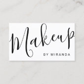 モダンな白黒メーキャップアーティストのアポイントメント 予約カード (正面)