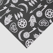 モダンな白黒人気があるな記号 薄葉紙 (詳細)