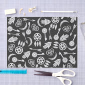 モダンな白黒人気があるな記号 薄葉紙 (クラフト)