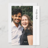 モダンな白黒写真のクリスマスカード シーズンカード (裏面)