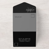 モダンな白黒写真の結婚式 オールインワン招待状 (外側)