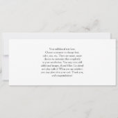 モダンな白黒写真の誕生の発表 案内状 (裏面)