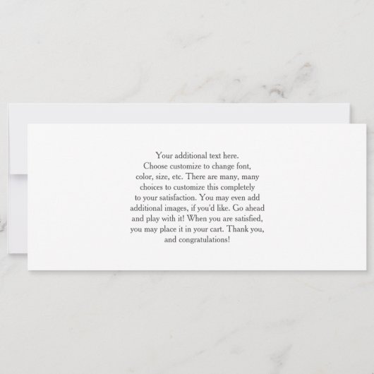 モダンな白黒写真の誕生の発表 案内状 (裏面)