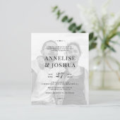 モダンな白黒写真 ウェディング招待状 (スタンド正面)