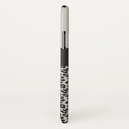 モダンな白黒動物のヒョウのプリント Case-Mate iPhoneケース (裏面/右)