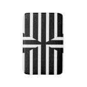 モダンな白黒固体ストライプなバス・マット バスマット (正面縦)