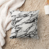 モダンな白黒大理石の石 クッション (ブランケット)