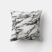 モダンな白黒大理石の石 クッション (裏面)