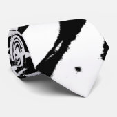 モダンな白黒大理石パターン ネクタイ (ロール)