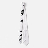 モダンな白黒大理石パターン ネクタイ (裏面)