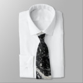 モダンな白黒大理石パターン ネクタイ (タイ)