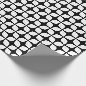 モダンな白黒幾何学的な包装紙 ラッピングペーパー (角)