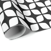 モダンな白黒幾何学的な包装紙 ラッピングペーパー (ロールコーナー)