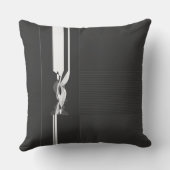 モダンな白黒抽象的な装飾用クッション クッション (裏面)