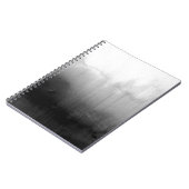 モダンな白黒水彩画の勾配 ノートブック (左側)