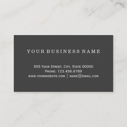 モダンな白黒熱帯バナナの葉 名刺 (裏面)