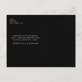 モダンな白黒50歳の誕生日パーティー インビテーションポストカード (裏面)