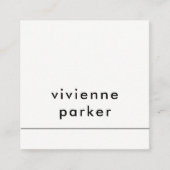 モダンな白黒|の会合媒体のネットワーキング スクエア名刺 (正面)