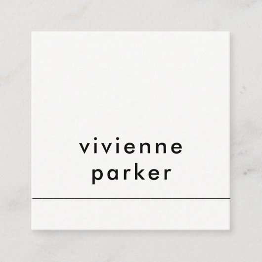 モダンな白黒|の会合媒体のネットワーキング スクエア名刺 (正面)