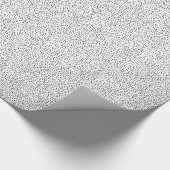 モダンな白黒Dalmatian点 ラッピングペーパー (角)