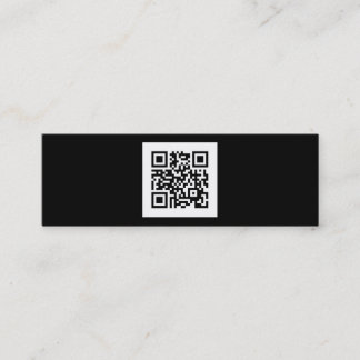モダンな白黒QRコード スキニー名刺