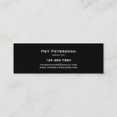 モダンな白黒QRコード スキニー名刺 (裏面)