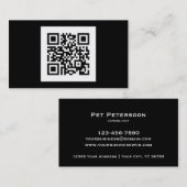 モダンな白黒QRコード 名刺 (正面/裏面)