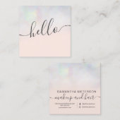 モダンな真珠のnacreのグラデーションな赤面のピンクこんにちは スクエア名刺 (正面/裏面)