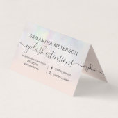 モダンな真珠のnacreのグラデーションな赤面の目のアフターケア 名刺 (裏面)