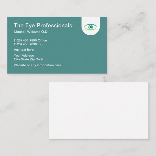 モダンな眼科医の名刺 名刺 (正面/裏面)