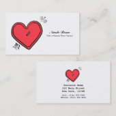 モダンな矢とハートのバレンタインラブチック 名刺 (正面/裏面)