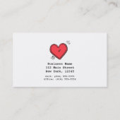 モダンな矢とハートのバレンタインラブチック 名刺 (裏面)